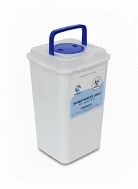 FAIRBIZPS 12 LTR Bio-Medical Sharps Container | Puncture Proof Plastic Disposal Bin for Needles