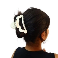 PALAK SAXENA Palak Saxena Large Claw Hair Clips for Thick Hair, 4.3 inches, Matte Finish, Non-Slip, Strong Hold, Set of 3, Multicolour