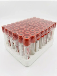 Fairbizps Store Non Vacuum Blood Collection Tube With Clot Activator Red Cap 4ml Sterile Serum Tubes Pack Of 100 For Lab Diagnostic Use - Red