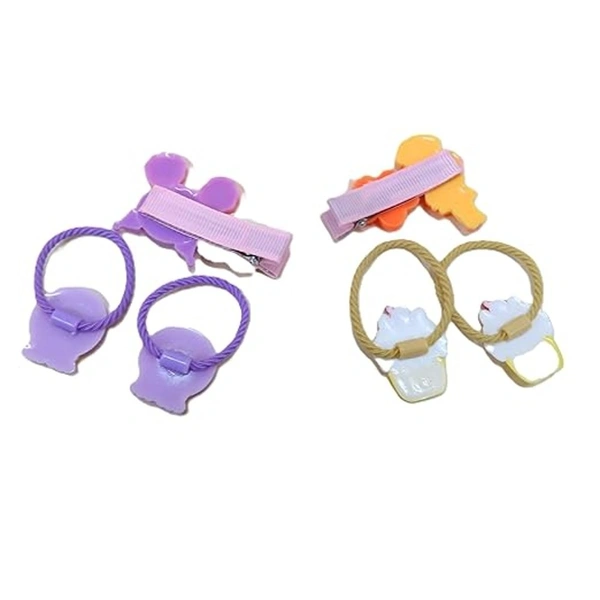 PALAK SAXENA Palak Saxena Baby Rubber Bands | Clips | Rings combo For Baby Girls, Toddler Girls (Tic-Tac & Barrette Hair Pin, Pack of (2 - 5 x 3 x 3 cm