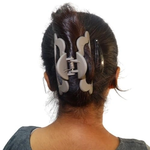 PALAK SAXENA Palak Saxena Large Hair Claw 3Pcs Big Clutchers Acrylic Plastic Tight Grip for Women & Girls Jumbo Stylish Trendy Hairstyling Clips 3Pcs - Large Size 3 inches (10.9 cm)