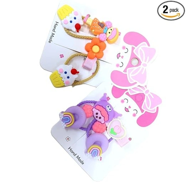 PALAK SAXENA Palak Saxena Baby Rubber Bands | Clips | Rings combo For Baby Girls, Toddler Girls (Tic-Tac & Barrette Hair Pin, Pack of (2 - 5 x 3 x 3 cm