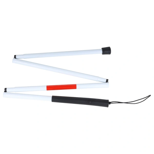 FAIRBIZPS Height Adjustment Walking Stick Blind Stick Aluminium Long Cane for Unisex - 127 CM