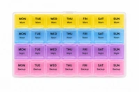FAIRBIZPS Pill Medicine Organizer Reminder Storage Box 7-Day Medicine Planner Tablet Storage Container