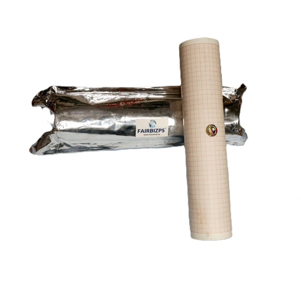 FAIRBIZPS ECG Paper Roll 215mm x 18m - Pack of 2 | Pink Rectangular Thermal Chart Roll | Compatible with Bionet ECG Machine - 215mm x 18m