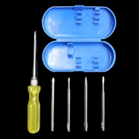 FAIRBIZPS 5-in-1 Magnetic Screwdriver Set with Tester – Slotted, Phillips & Poker Tips | Durable Steel Blades with Non-Slip Grip Handle | Multipurpose Toolkit for Home & Office Use