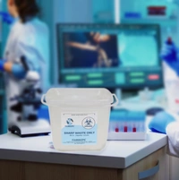 FAIRBIZPS Bio-Medical Sharps Container Waste Box, Glass Waste and Metallic Implants, Bio-hazard, Bio-Medical Sharps Container Puncture Proof Box 5 LTR.