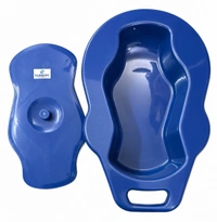 FAIRBIZPS Bed Pan With Lid Unisex Portable Bed Pan Polypropylene Bed Pan For Unisex Adults - Blue