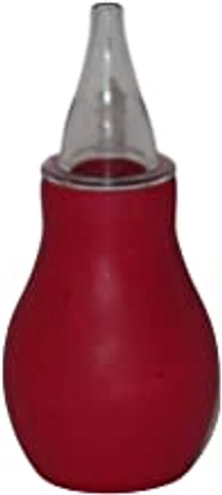 FAIRBIZPS Nasal Aspirator Nose cleaner Aspirator Nasal BPA Free Soft Silicone Nozzle Mucus Remover Nose Cleaner for Baby Safety (Red) - 2.25 INCH