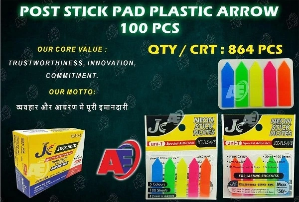 Sticky Note Plastic Arrow 100 Sheets