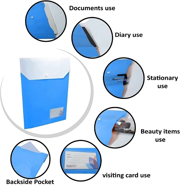 Button File Double Pocket Top No-1131 (12pc Pack)