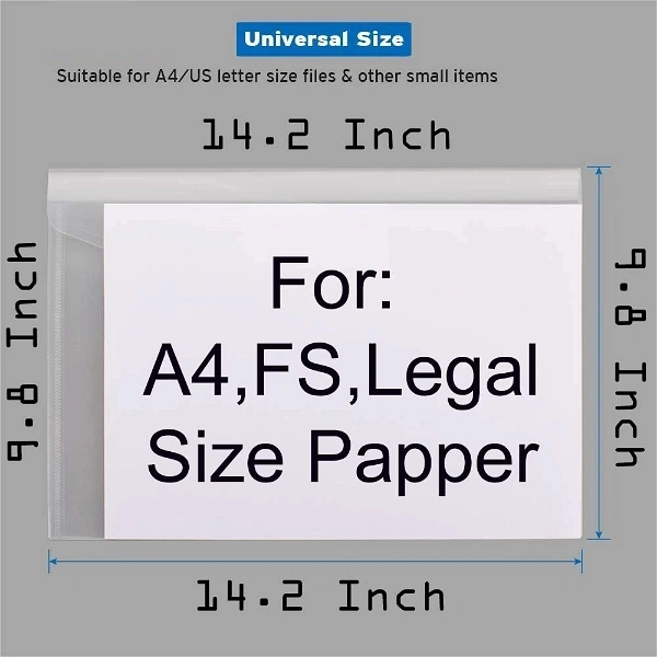 Button File Transparent Clear 14 Mic (20pc Pack)