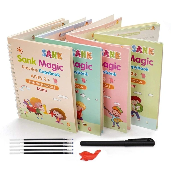 Sank Magic Book (4 Book + 2 Pens & 10 Refils)