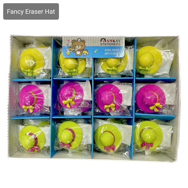 Fancy Eraser Hat (48pc Pack)