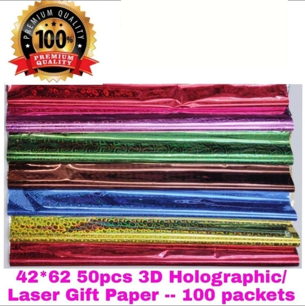 Gift Wrapping Sheet 42x62 (50 Sheets) - Golden