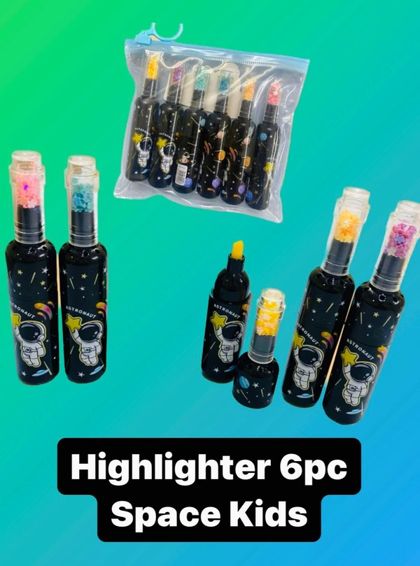 Highlighter Bottle Shape Spacekids (6 Color Set)