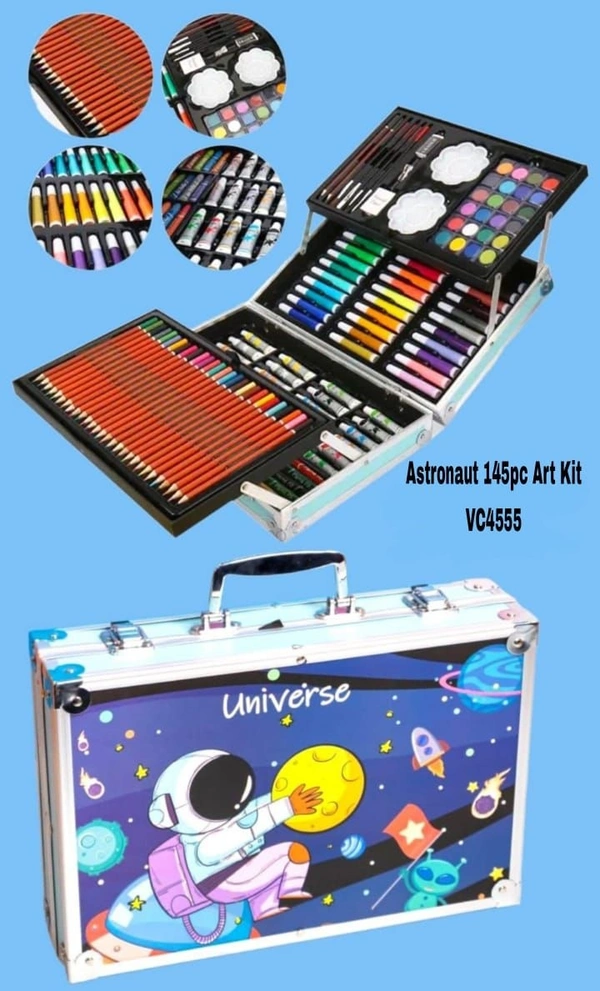 Art Color Kit 145pc Suitcase Spacekids 
