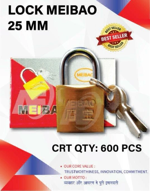 Lock Metal 25mm (12pc Pack)