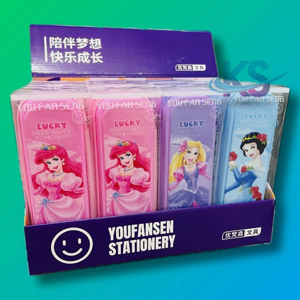 Hard Case Plastic Pouch W/Pen Holder - Snow White