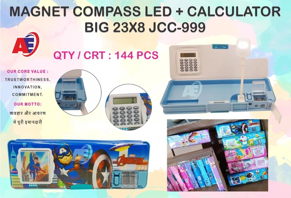 Magnet Pencil Box Light + Calc JCC-999