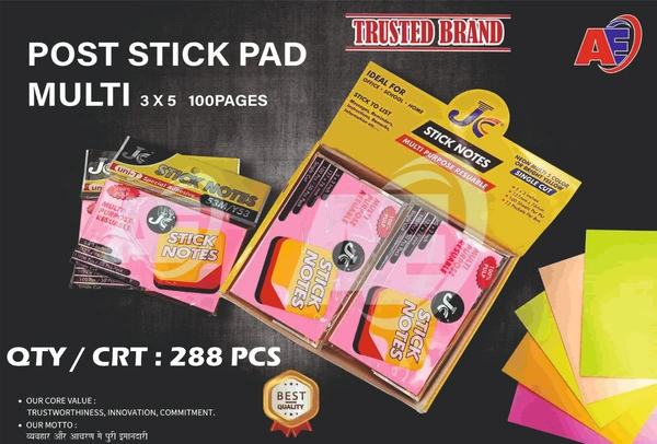 Sticky Note 3x5 Multi 100sh