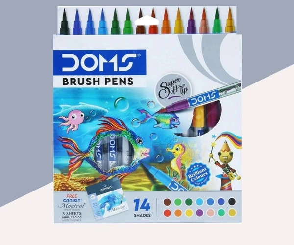 Doms Brush Pen 14 Shades (MRP-200)