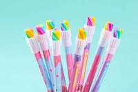 12pc Wooden Pencil W/Icecream Eraser Set