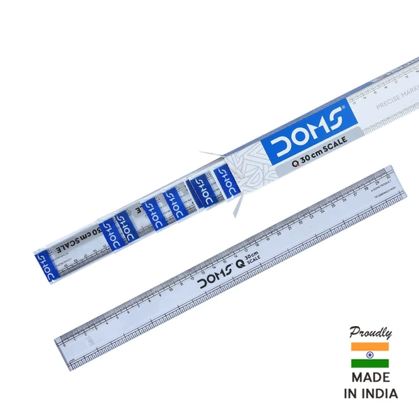 Doms Plastic Ruler Scale 30cm (10pc Pack)