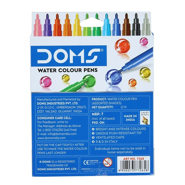 Doms Aqua Sketchpen 12 Shade 40 MRP