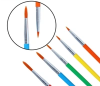 Doms Colourmate Synthetic Hair Round Brushes Set : Creative Essentials ( Pack of 5 )