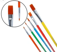 Doms Colourmate Synthetic Hair Brushes Set Round & Flat ( Pack of 5 )