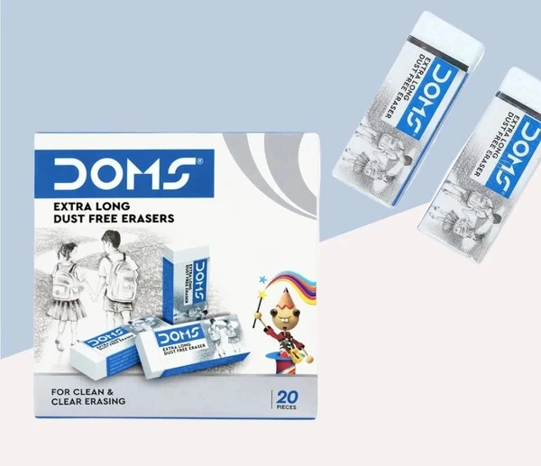 Doms Extra Long Eraser 5 MRP (20pc Pack)