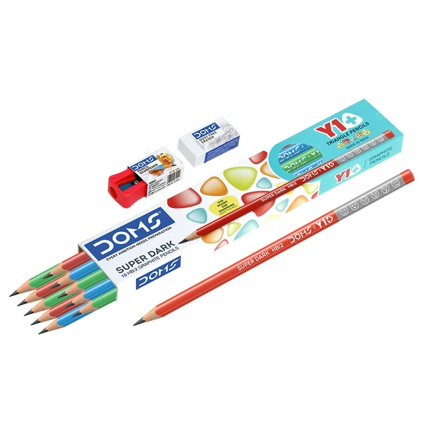 DOMS Y1+ Pencil 100 Pcs Pack