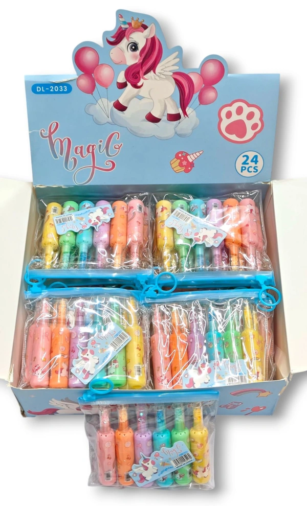 Highlighter Bottle Shape Unicorn (6 Color Set)