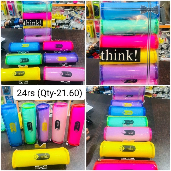 Pouch 1 Zip Clear Fluro Round