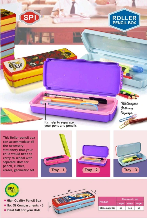 Roller Pencil Box
