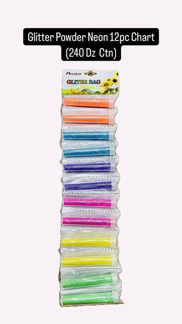 Glitter Powder Neon Small (12pc Strip)