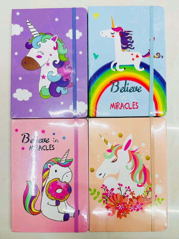 Diary Printed Notebook A5 160pg HB Unicorn