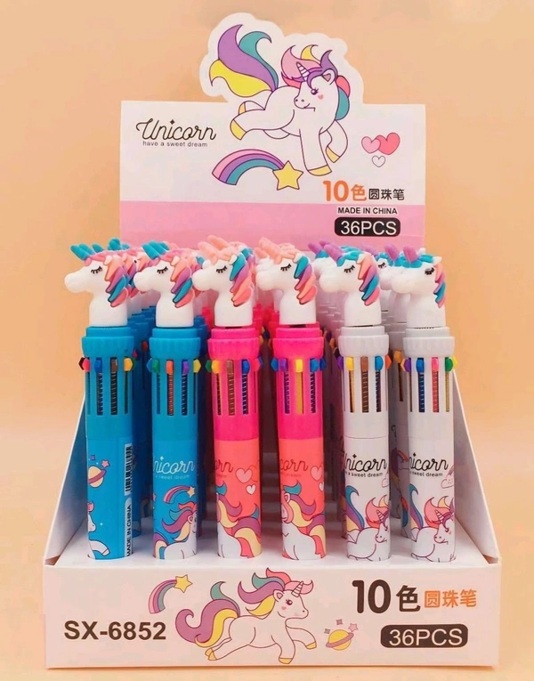 Pen 10 In 1 Unicorn 🦄 Head (36pc Pack)