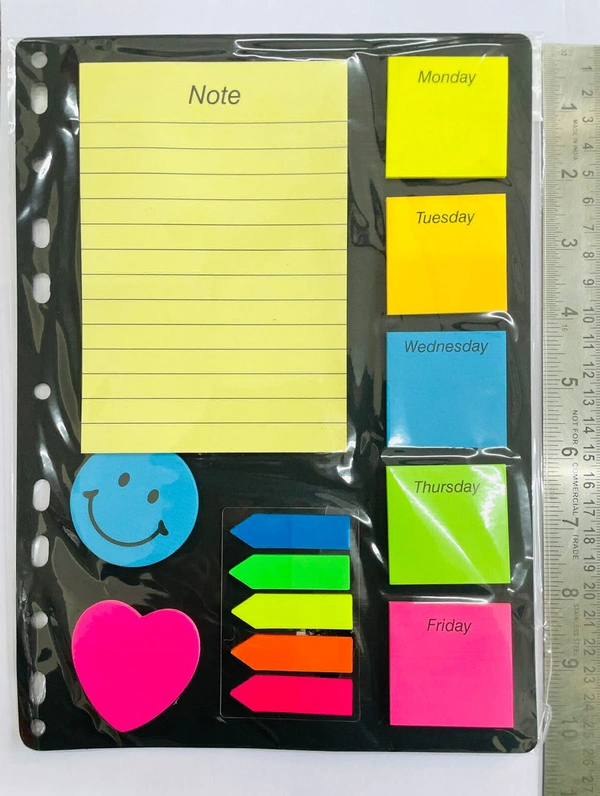 Sticky Notes Weekly Planner Smiley Mix