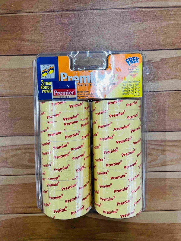 Premier Foam Tape Blister 1yrd - 24mm - 12pc Pack