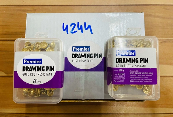 Premier Drawing Pin Golden (60pc)