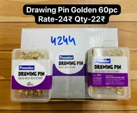 Premier Drawing Pin Golden (60pc)