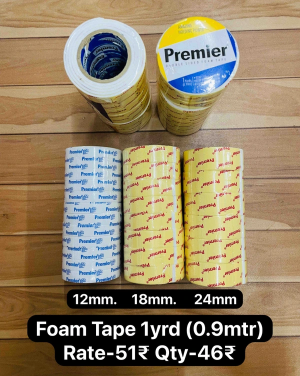 Premier Foam Tape 1Yrd  - 12mm - 12pc