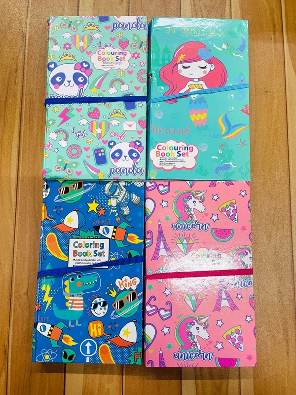 Color Book W/Scratch Note & Pencil Color