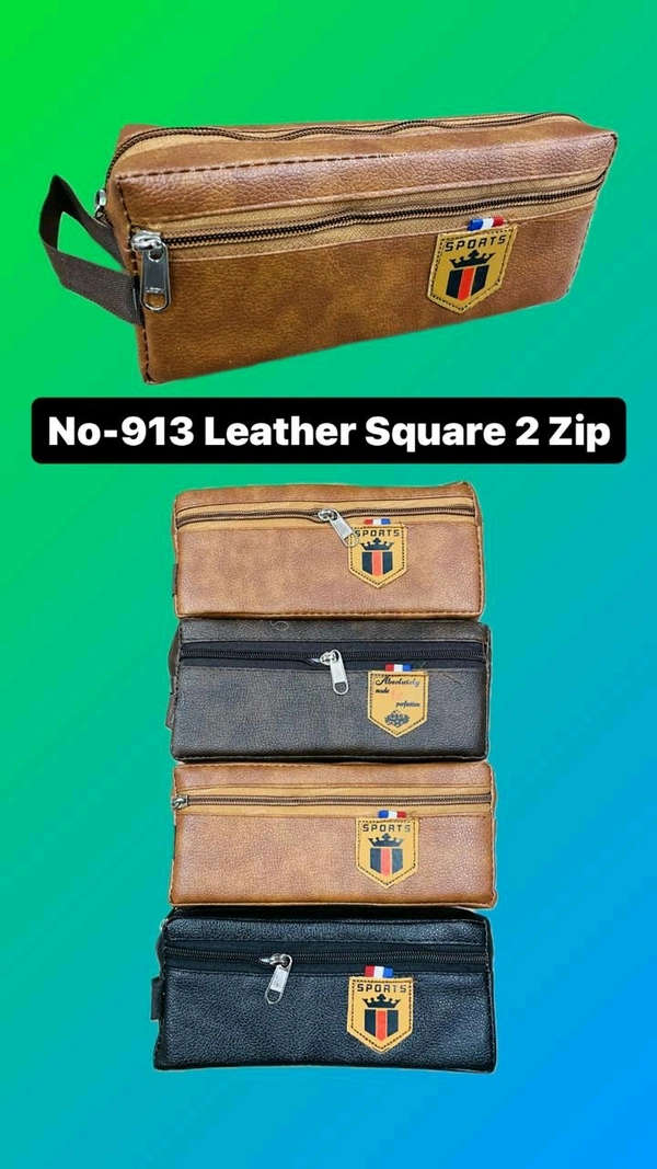 913 Leather Square 2 Zip
