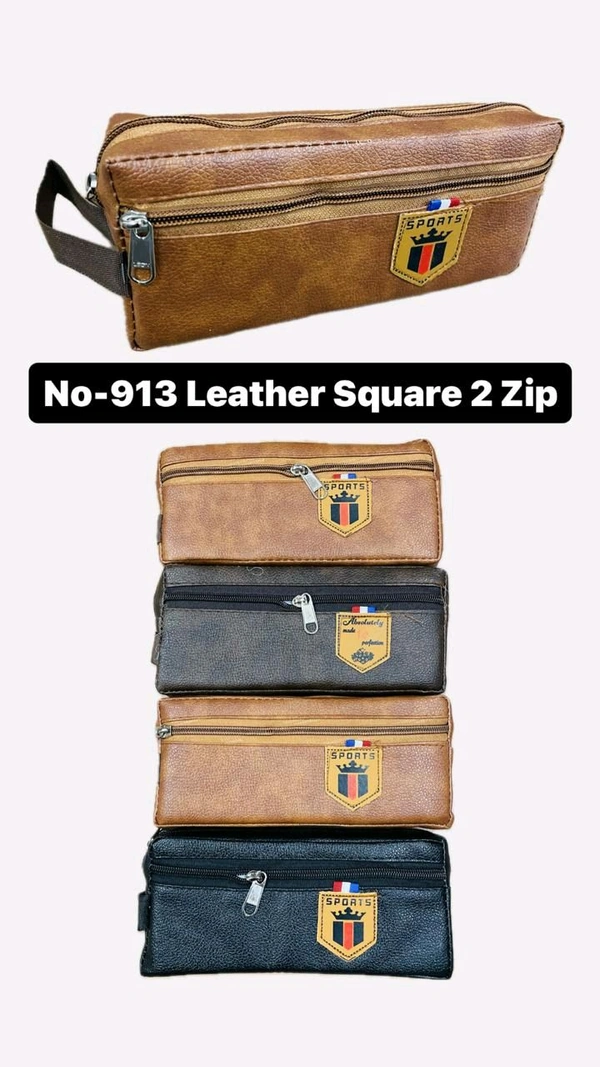 913 Leather Square 2 Zip