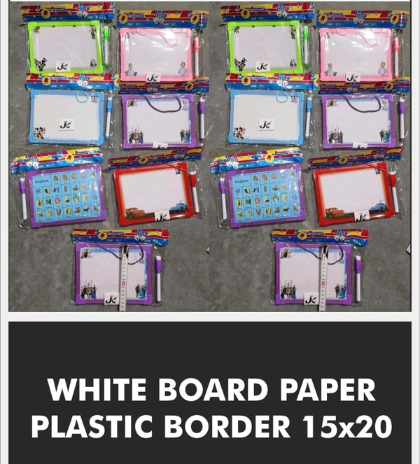 White Board Paper Plastic Border 20x30cm With Marker