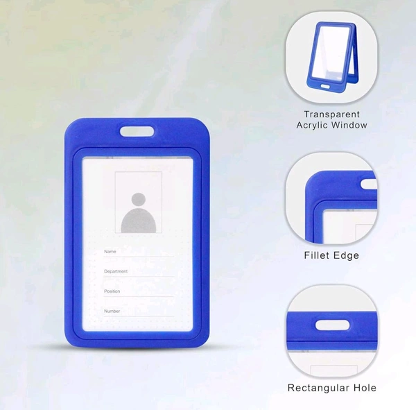 ID Card Holder 54x85mm V (10pc Pack) - Blue