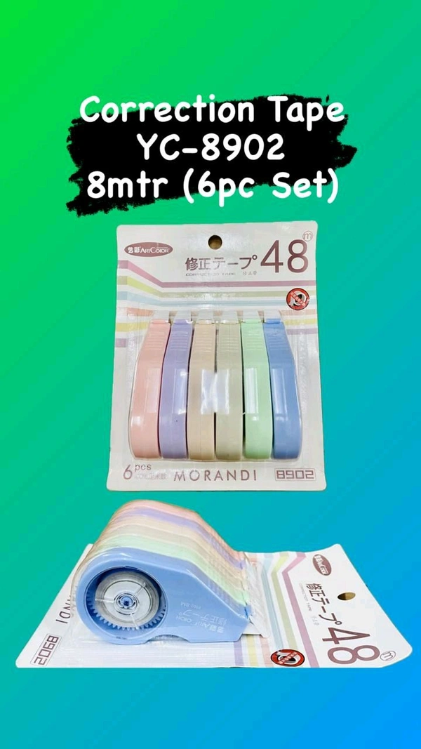 Correction Tape 8mtr YC-8902 (6pc Pack)